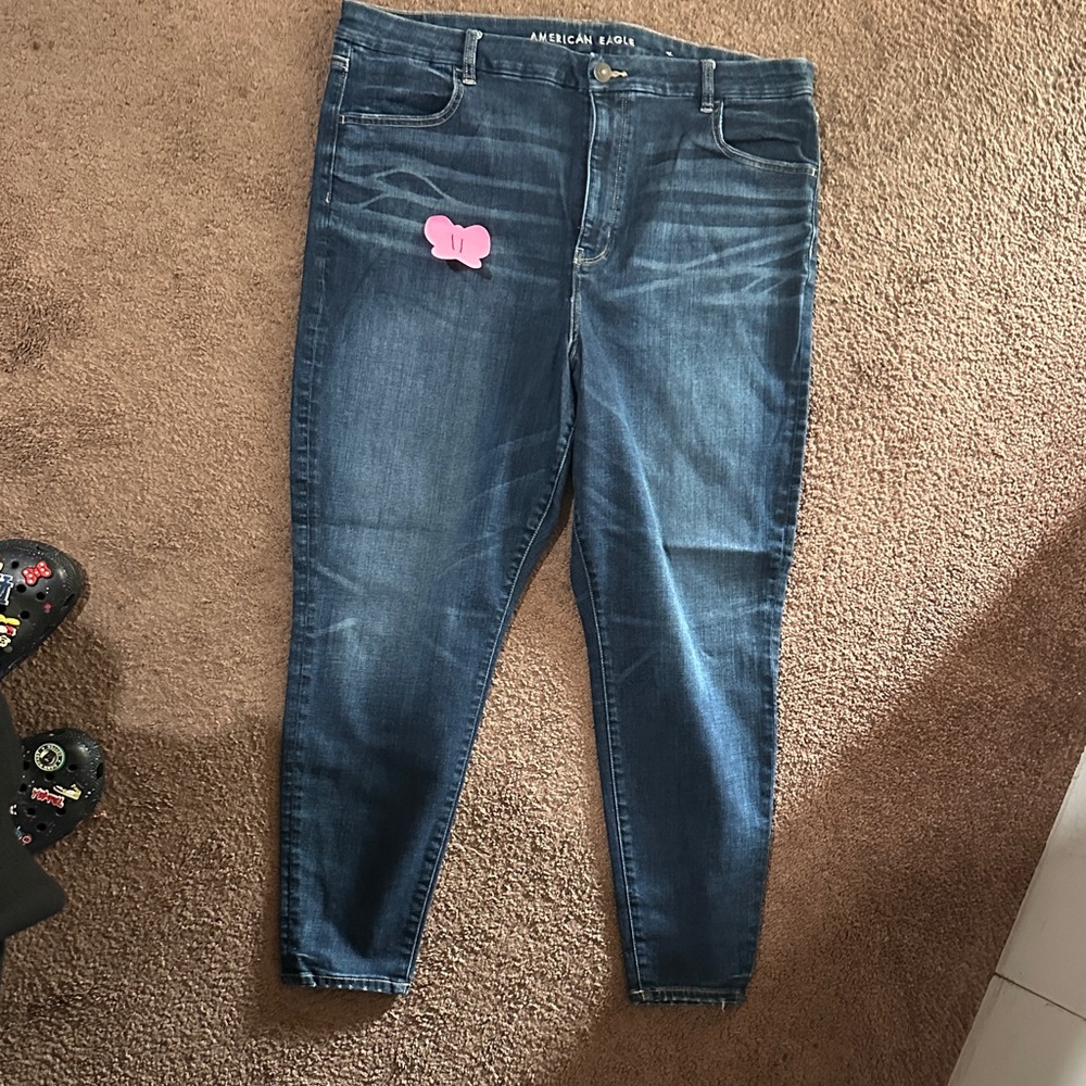 American Eagle Outfitters Women's Dark Blue Skinny Jeans